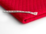 Gesteppt Gestrickt Stoff Große Schecks Rot