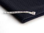 Gesteppt Gestrickt Stoff Kleine Schecks Marineblau