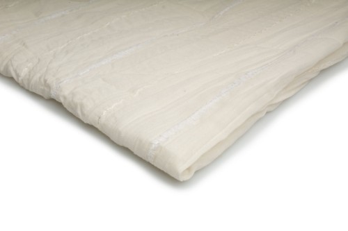 tkanina bawełna z tasiemką w kolorze ecru