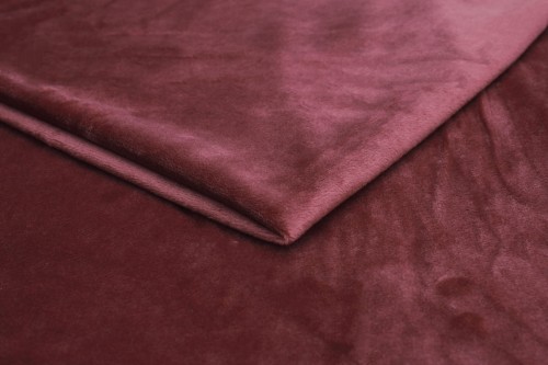 dzianina minky gładki w  kolorze bordo