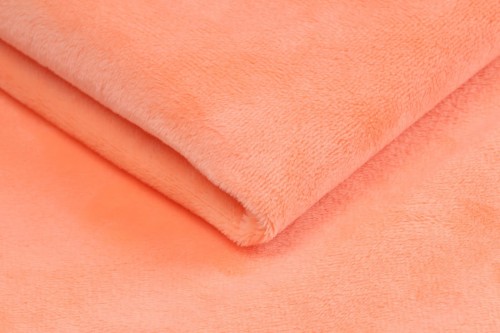 dzianina minky gładki w  kolorze łosoś